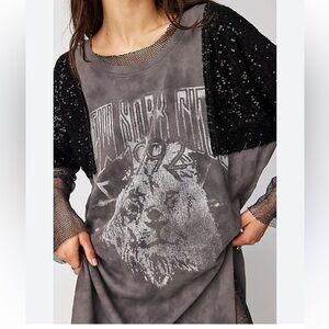 Free People We The Free City Sparkle Tee.  L